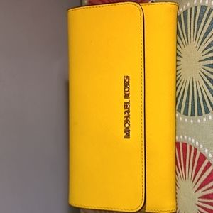 ￼￼Michael Kors Yellow Medium size Wallet$